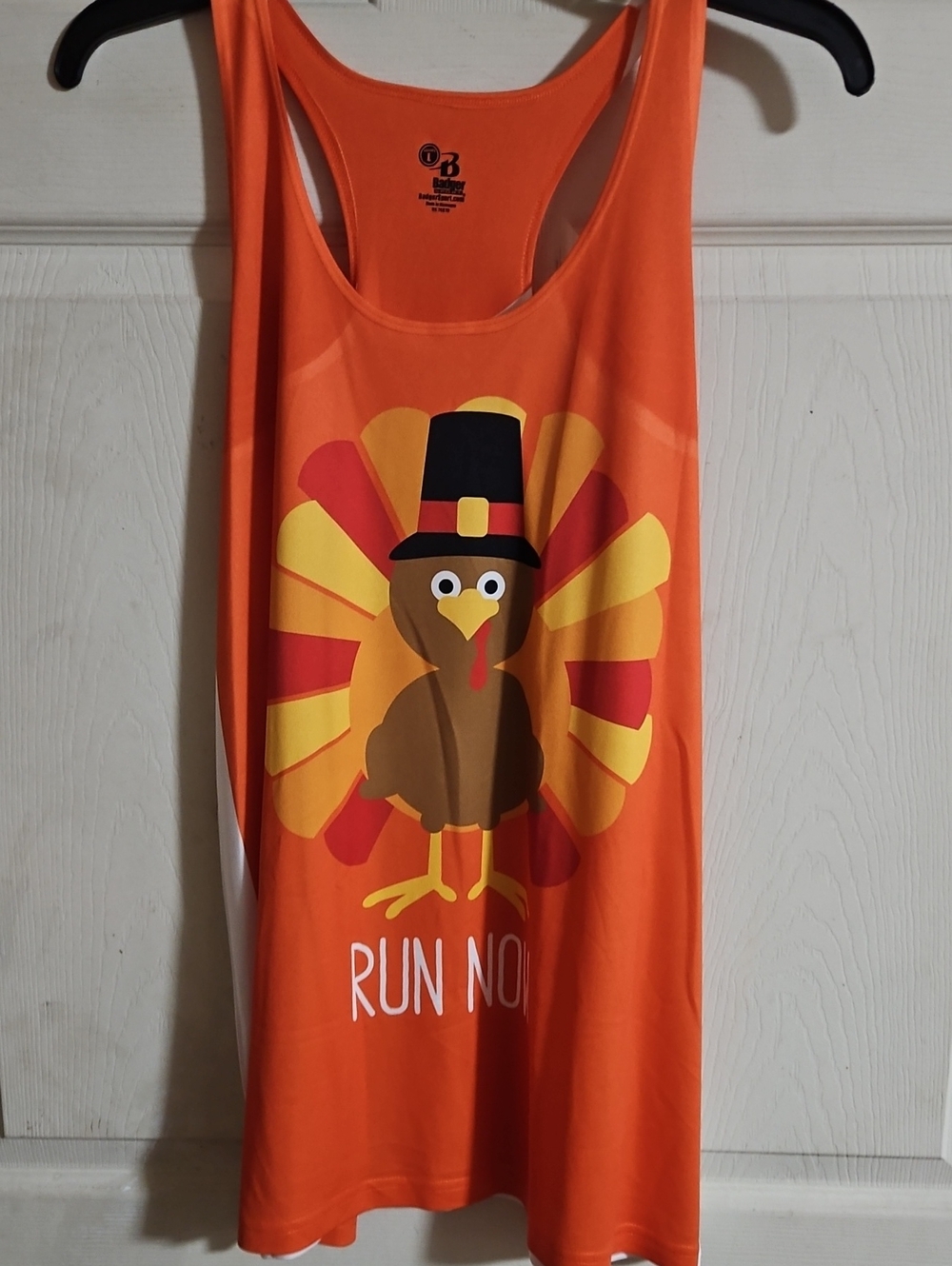 BADGER SPORT THANKSGIVING RUN NOW GOBBLE LATER TANK: NWOT: SIZE L
